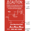 Caution Symbol and Wording with Instructions Large