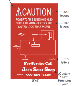 Caution Symbol and Wording with Instructions Large