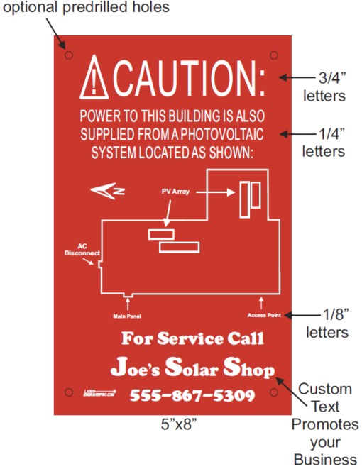 Caution Symbol and Wording with Instructions Large