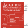 Caution Sign With Instructions on Red Background