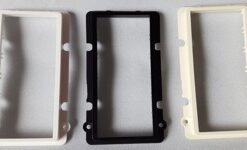 Button Holder Rings in Black White and Light Almond