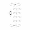 Letters in Oval Shapes With ON and Off at Top and Bottom