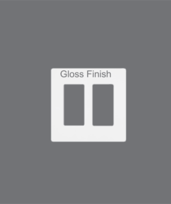 Gloss Finish Double Button Insert White Color Frame