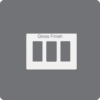 Gloss Finish Triple Button Insert White Color Frame