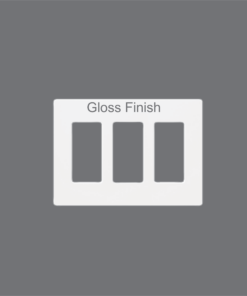 Gloss Finish Triple Button Insert White Color Frame