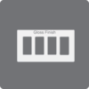 Gloss Finish Four Stack Button Insert White Frame