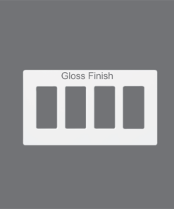 Gloss Finish Four Stack Button Insert White Frame