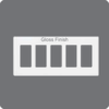Gloss Finish Five Rack Button Insert White Frame