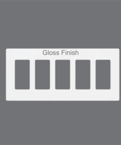 Gloss Finish Five Rack Button Insert White Frame