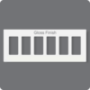 Gloss Finish Six Rack Button Insert White Frame