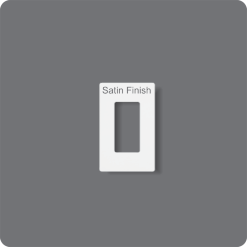 Satin Finish White Frame for Button Insert