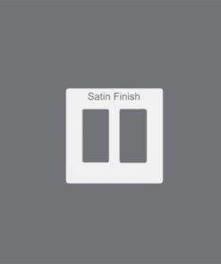 Satin Plate Double Button Insert White Frame