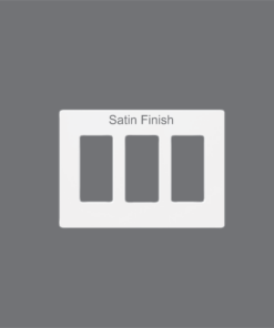 Satin Plate Triple Button Insert White Frame