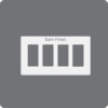 Satin Plate Four Rack Button insert White Frame