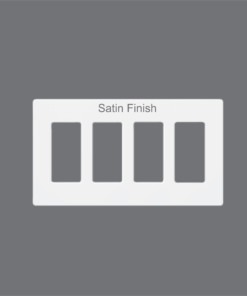 Satin Plate Four Rack Button insert White Frame