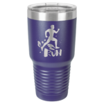 A Double Insulated Tumbler Engraved With Logo in Purple