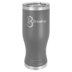 A Metal Tumbler With Full Grey Engraving