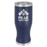 A Metal Tumbler With Full Navy Blue Engraving