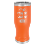 A Metal Tumbler With Full Orange Engraving