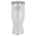 A Metal Tumbler With Full Silver Engraving
