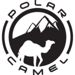 Polar Camel Logo in Black in White Background